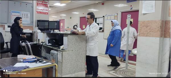بازدید و پایش تیم دفترپرستاری بیمارستان امام علی(ع) از بخش p.ccu2 ا