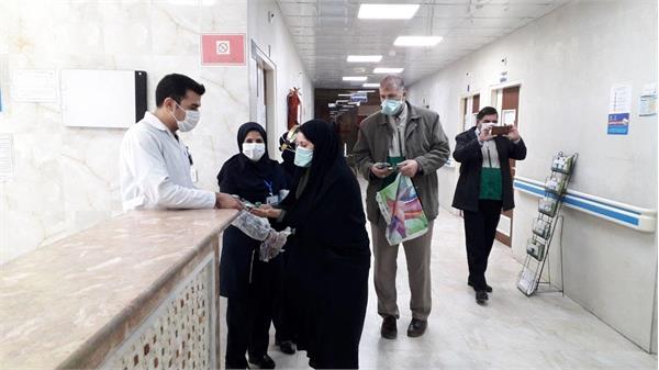 حضور خادمین حرم رضوی در هفته پرستار در بیمارستان امام علی (ع)